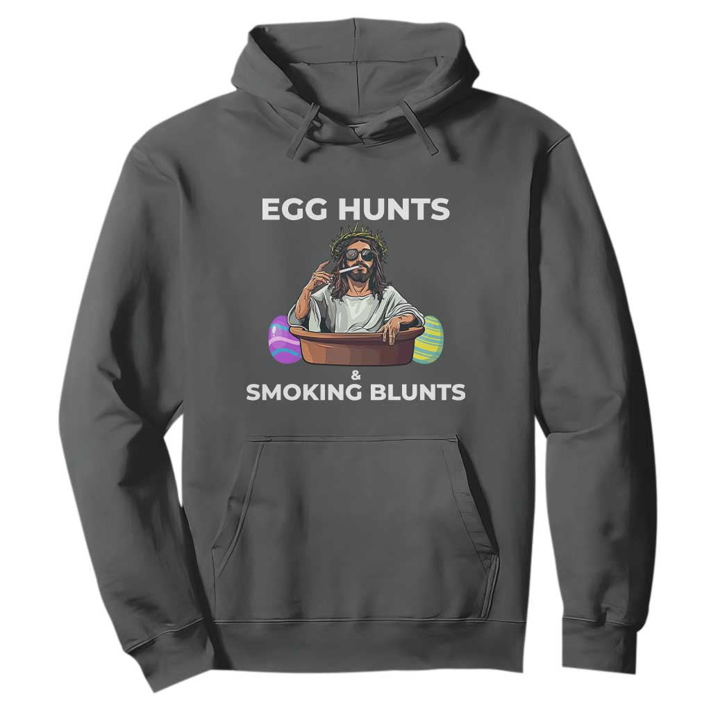 Happy 420 Easter Hoodie Blunt Stoner TS02 Dark Heather Print Your Wear