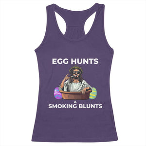 Happy 420 Easter Racerback Tank Top Blunt Stoner TS02 Purple Print Your Wear