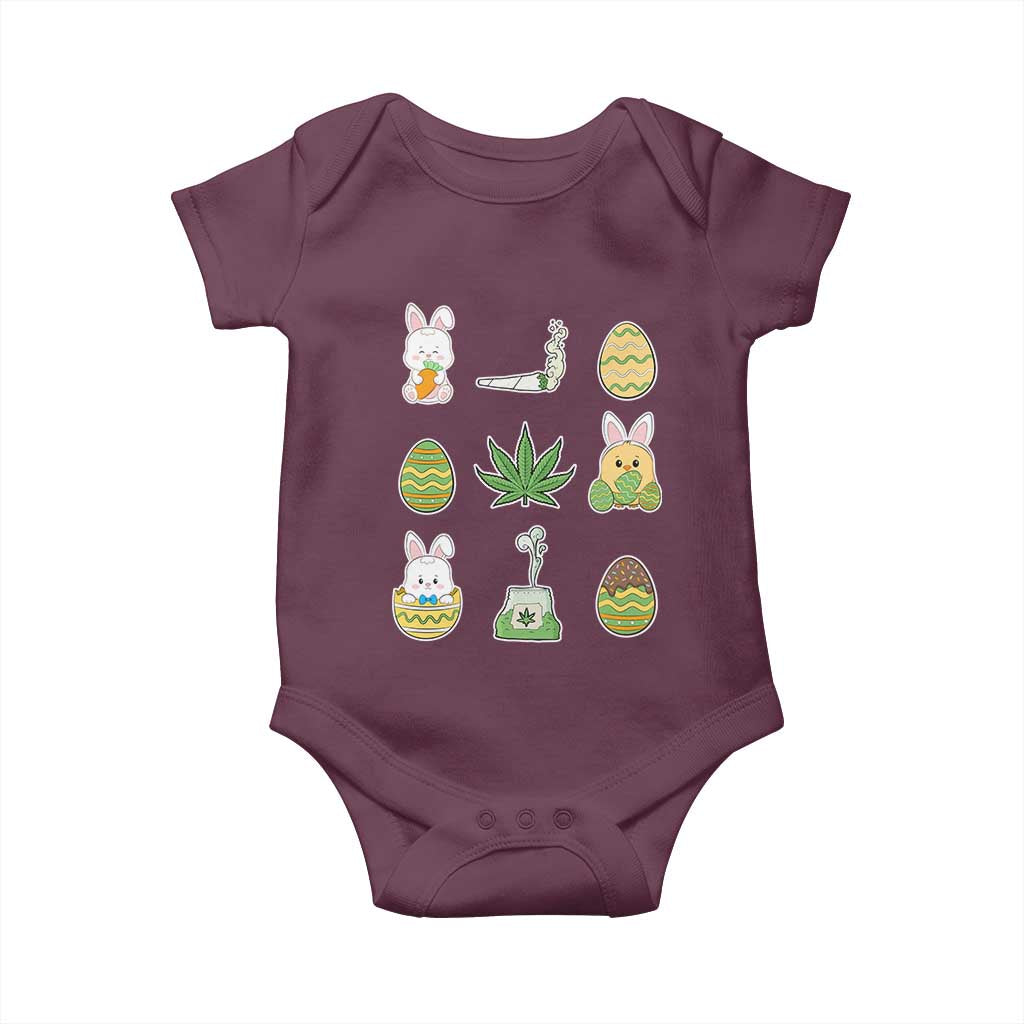 Happy 420 Easter Baby Onesie TS02 Maroon Print Your Wear