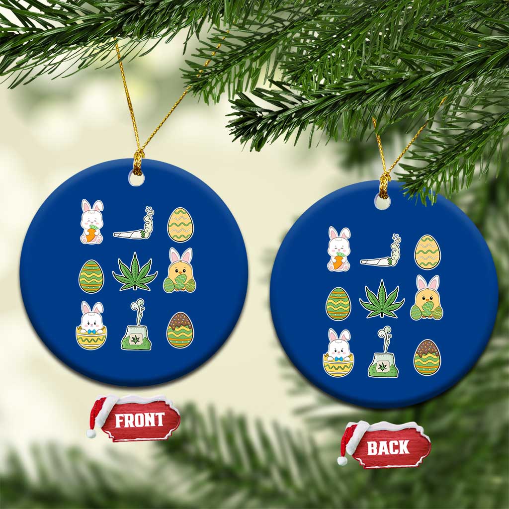 Happy 420 Easter Ceramic Ornament TS02 1pc Blue Print Your Wear
