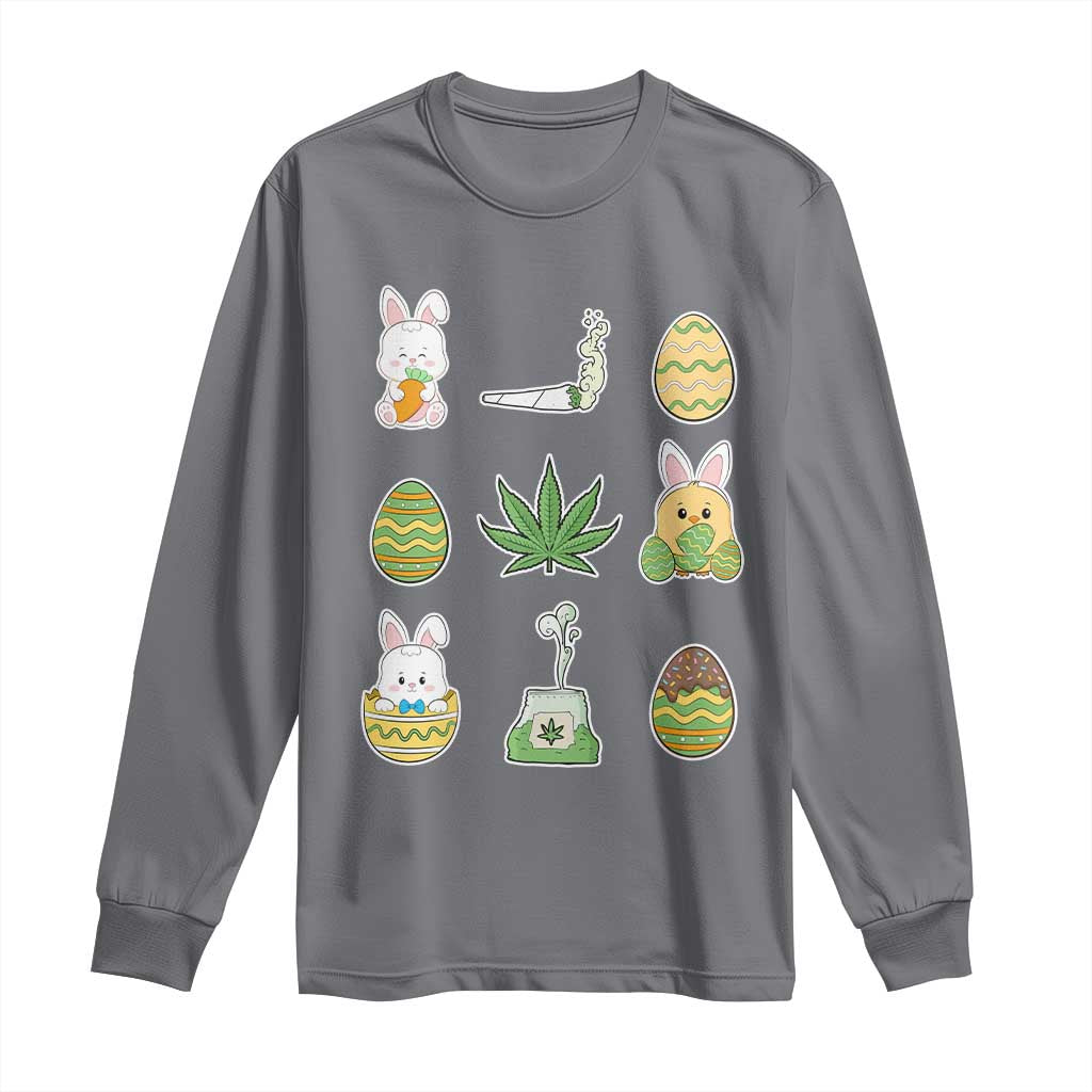 Happy 420 Easter Long Sleeve Shirt TS02 Charcoal Print Your Wear