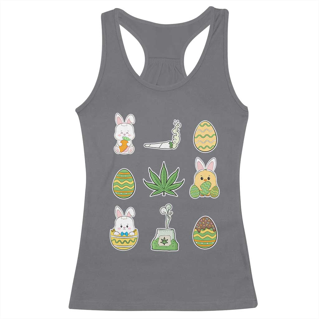Happy 420 Easter Racerback Tank Top TS02 Charcoal Print Your Wear