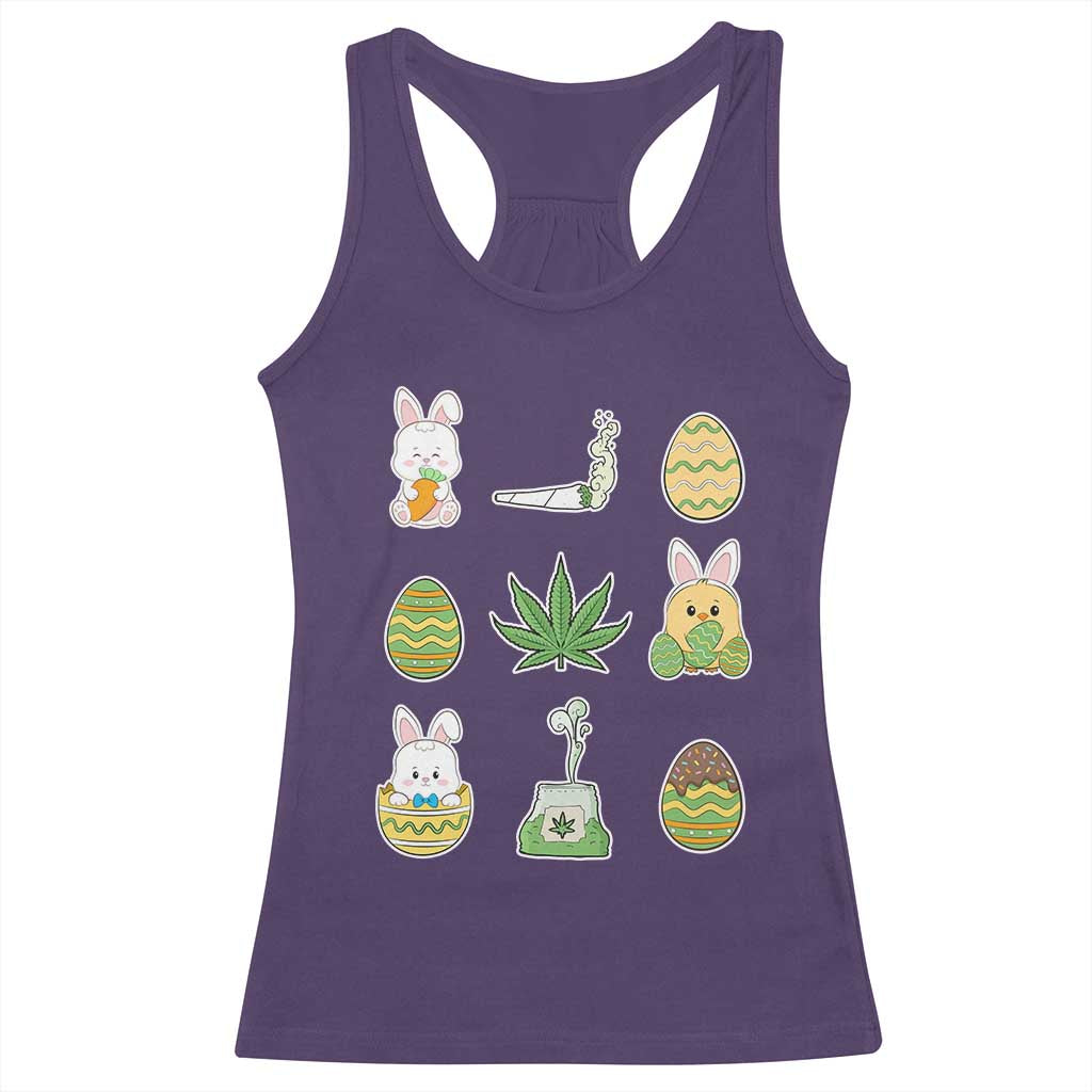 Happy 420 Easter Racerback Tank Top TS02 Purple Print Your Wear