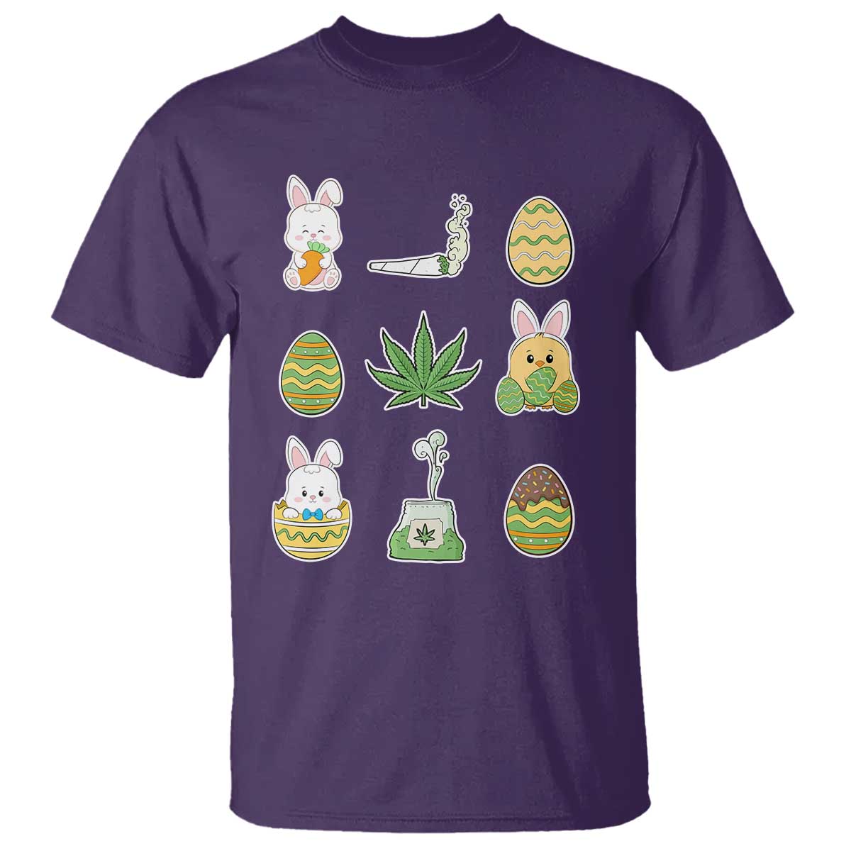 Happy 420 Easter T Shirt TS02 Purple Print Your Wear