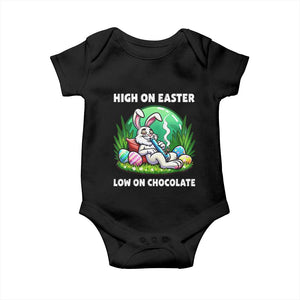 Happy 420 Easter Baby Onesie Funny Bunny Marijuana Cannabis Weed TS02 Black Print Your Wear
