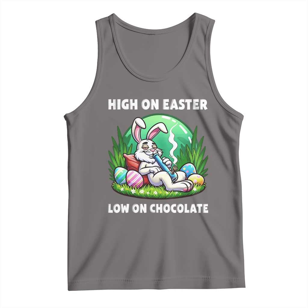 Happy 420 Easter Tank Top Funny Bunny Marijuana Cannabis Weed TS02 Deep Heather Print Your Wear