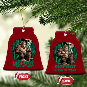 Funny Sasquatch Marijuana Ceramic Ornament Bigfoot Stole My Weed Vintage 420 TS02 Print Your Wear