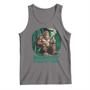 Funny Sasquatch Marijuana Tank Top Bigfoot Stole My Weed Vintage 420 TS02 Deep Heather Print Your Wear