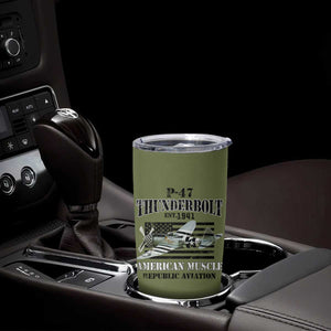 P-47 Thunderbolt WWII Airplane Tumbler Cup American Muscle Vintage TS02 Print Your Wear