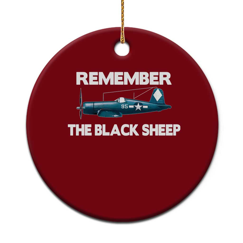 CORSAIR WWII HISTORY Ceramic Ornament Black Sheep Squadron Pilot TS02 1pc Red Print Your Wear