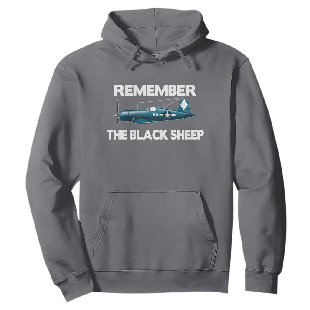 CORSAIR WWII HISTORY Hoodie Black Sheep Squadron Pilot TS02 Charcoal Print Your Wear