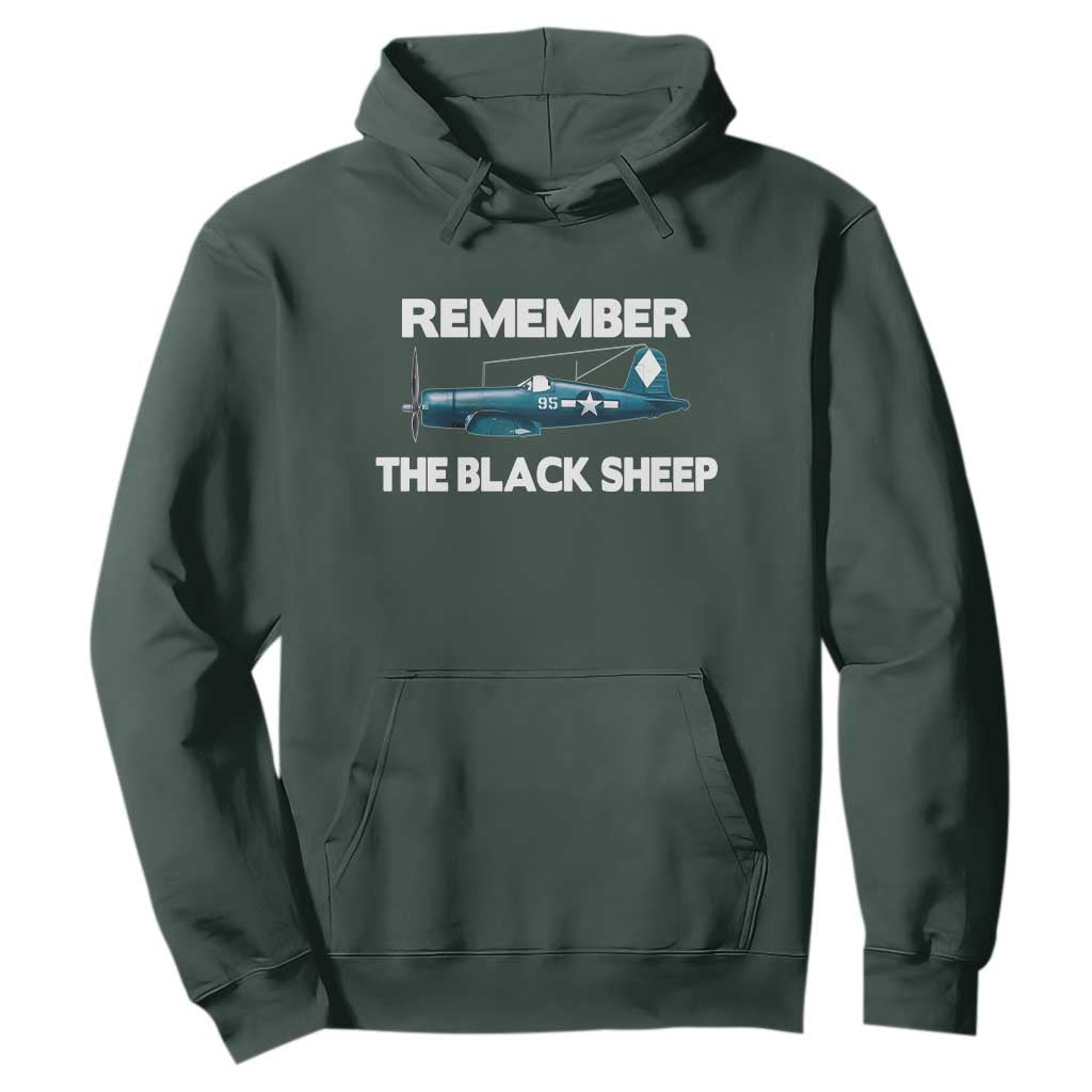 CORSAIR WWII HISTORY Hoodie Black Sheep Squadron Pilot TS02 Dark Forest Green Print Your Wear