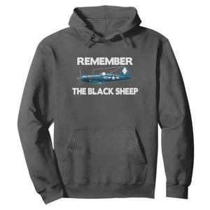 CORSAIR WWII HISTORY Hoodie Black Sheep Squadron Pilot TS02 Dark Heather Print Your Wear