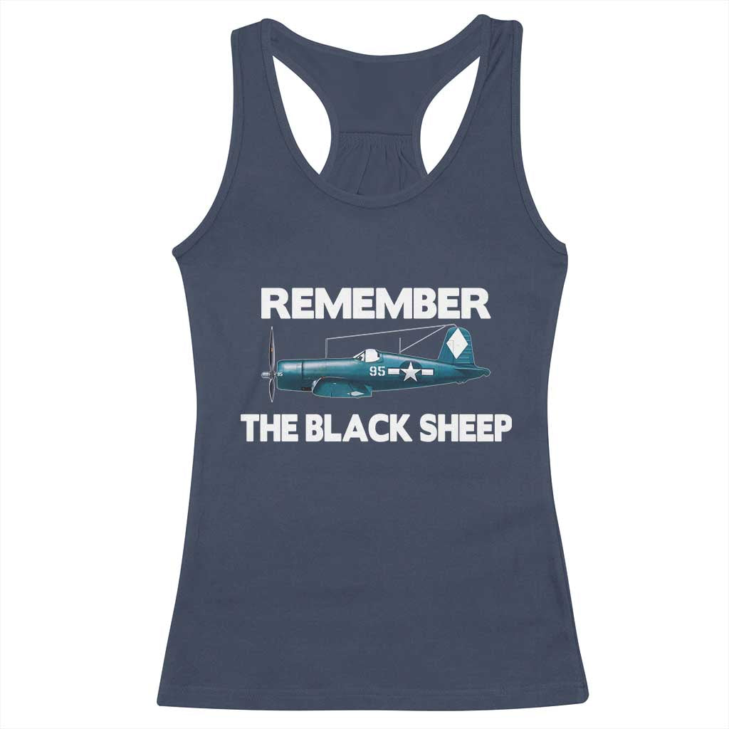 CORSAIR WWII HISTORY Racerback Tank Top Black Sheep Squadron Pilot TS02 Navy Print Your Wear