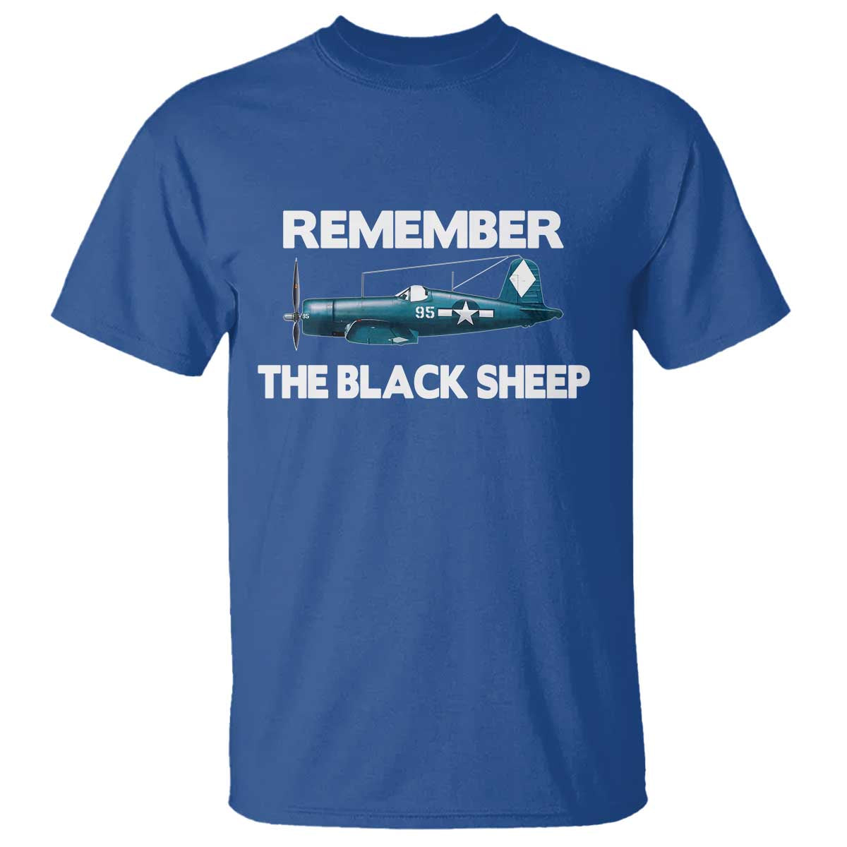 CORSAIR WWII HISTORY T Shirt Black Sheep Squadron Pilot TS02 Royal Blue Print Your Wear