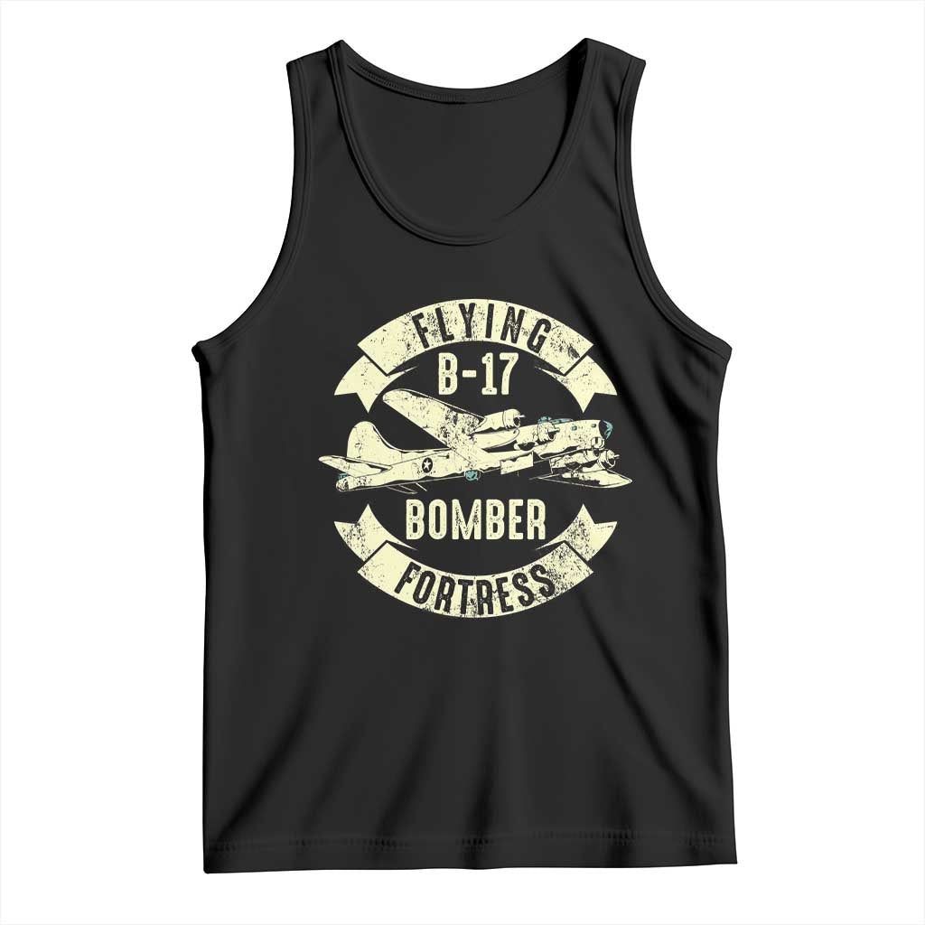 Vintage B-17 Bomber WW2 Aircraft Tank Top Plane Aviation Fighter Airplane Retro Grunge TS02 Black Print Your Wear