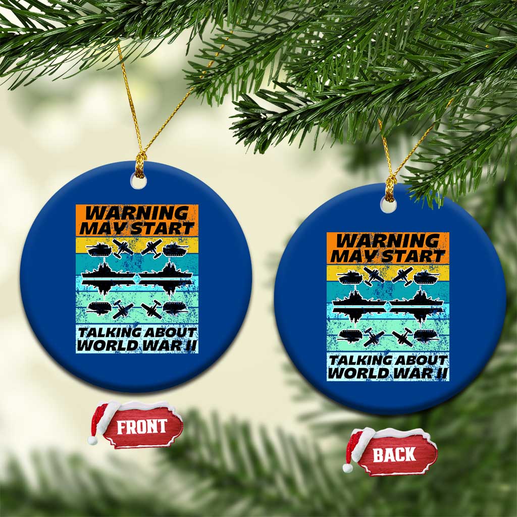 Retro World War 2 Memorabilia Ceramic Ornament May Start Talking About WWII WW2 Gear TS02 1pc Blue Print Your Wear