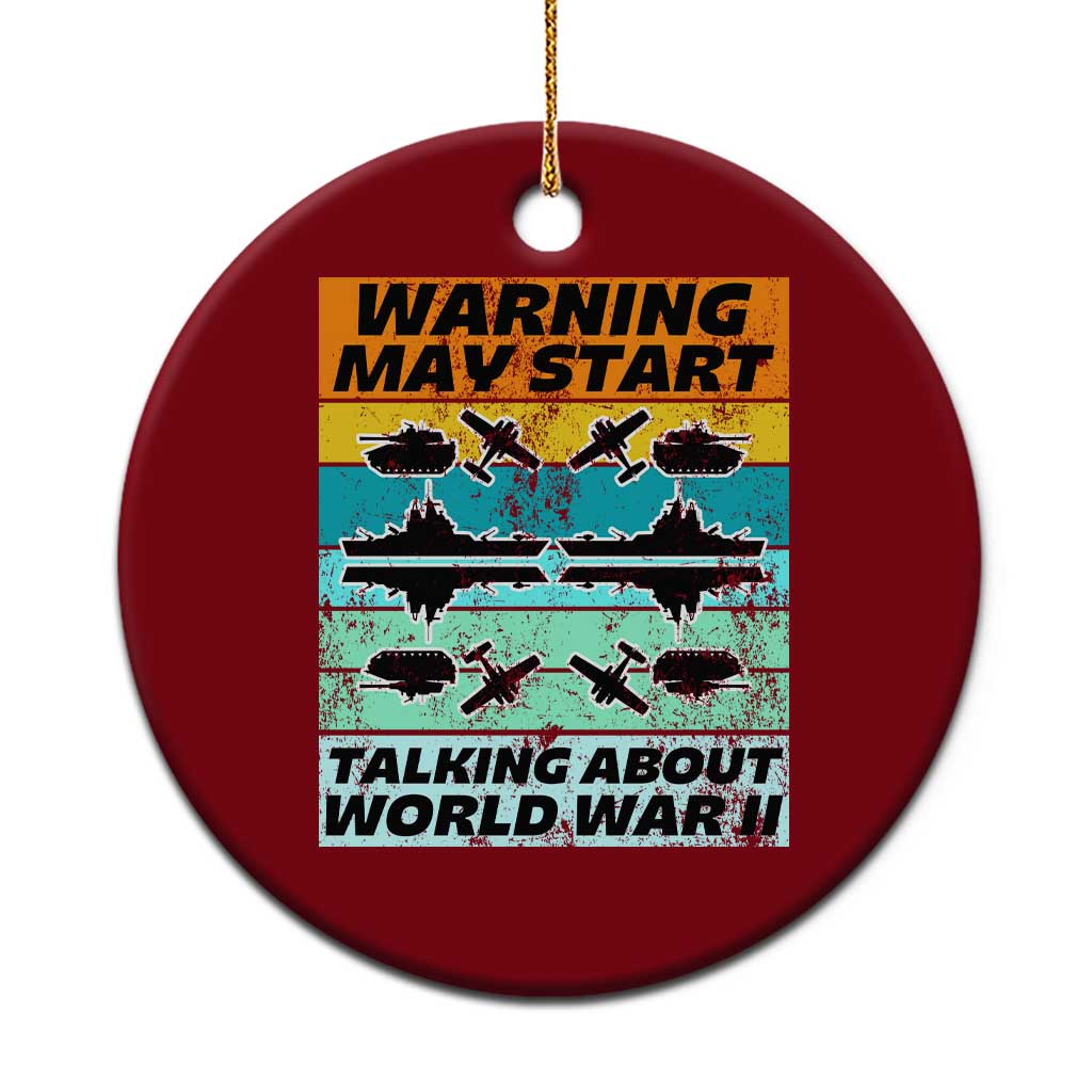 Retro World War 2 Memorabilia Ceramic Ornament May Start Talking About WWII WW2 Gear TS02 1pc Red Print Your Wear