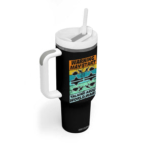 Retro World War 2 Memorabilia Tumbler With Handle May Start Talking About WWII WW2 Gear TS02 Print Your Wear