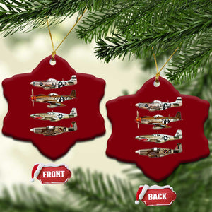 WW2 Warplanes B-17 P51 Ceramic Ornament Vintage WWII Fighter Planes Iconic Military Aircraft TS02 Print Your Wear