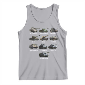 WW2 Tanks Tank Top M4 Sherman Panzer IV Tiger II T-34 History Buff TS02 Athletic Heather Print Your Wear