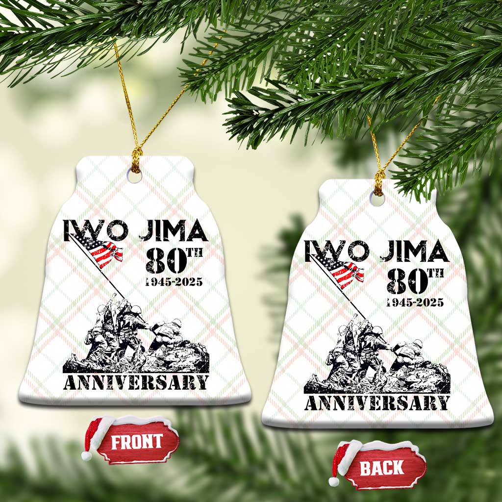 Iwo Jima WWII Veteran Ceramic Ornament 80th Anniversary 4th of July US Flag TS02 Print Your Wear