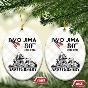 Iwo Jima WWII Veteran Ceramic Ornament 80th Anniversary 4th of July US Flag TS02 Print Your Wear