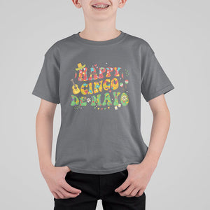 Happy Cinco De Mayo T Shirt For Kid Mexican Fiesta 5 De Mayo TS02 Charcoal Printyourwear