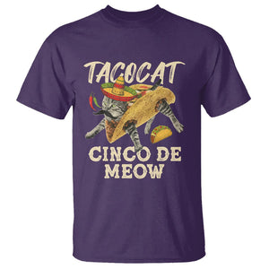 Funny Cat Cinco De Mayo T Shirt Tacocat Cinco De Meow Mexican Tacos Cats Lovers TS02 Purple Printyourwear