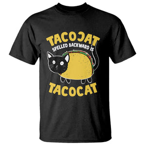 Funny Cat Cinco De Mayo T Shirt Tacocat Spelled Backward Is Tacocat Tacos Cats Lovers TS02 Black Printyourwear