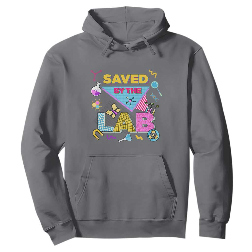 Lab Week Hoodie Saved By The Lab Retro Medical Laboratory Tech TS02 Charcoal Printyourwear