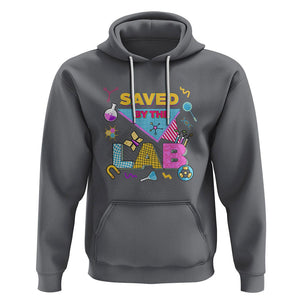 Lab Week 2024 Hoodie Saved By The Lab Retro Medical Laboratory Tech TS02 Charcoal Printyourwear