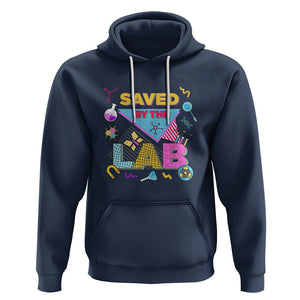 Lab Week 2024 Hoodie Saved By The Lab Retro Medical Laboratory Tech TS02 Navy Printyourwear