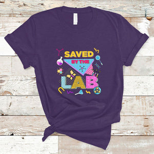 Lab Week 2024 T Shirt Saved By The Lab Retro Medical Laboratory Tech TS02 Purple Printyourwear