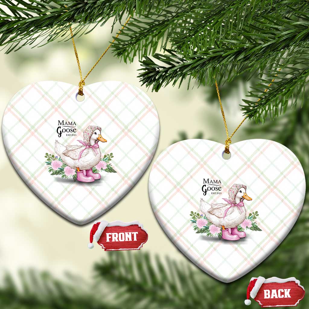 Mama Goose Est 2025 Ceramic Ornament Vintage New Mom Mothers Day TS02 Print Your Wear