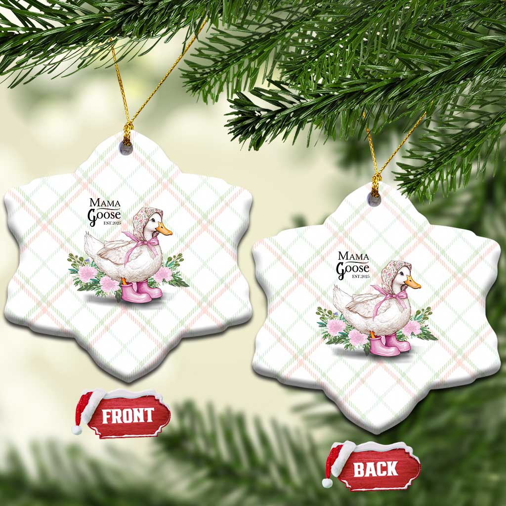 Mama Goose Est 2025 Ceramic Ornament Vintage New Mom Mothers Day TS02 Print Your Wear