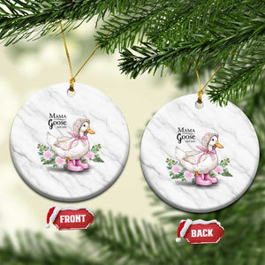 Mama Goose Est 2025 Ceramic Ornament Vintage New Mom Mothers Day TS02 1pc White Marble Print Your Wear