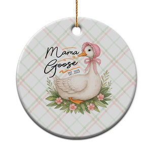 Mama Goose Est 2025 Ceramic Ornament Retro New Mom Mothers Day TS02 1pc Christmas Plaid Print Your Wear
