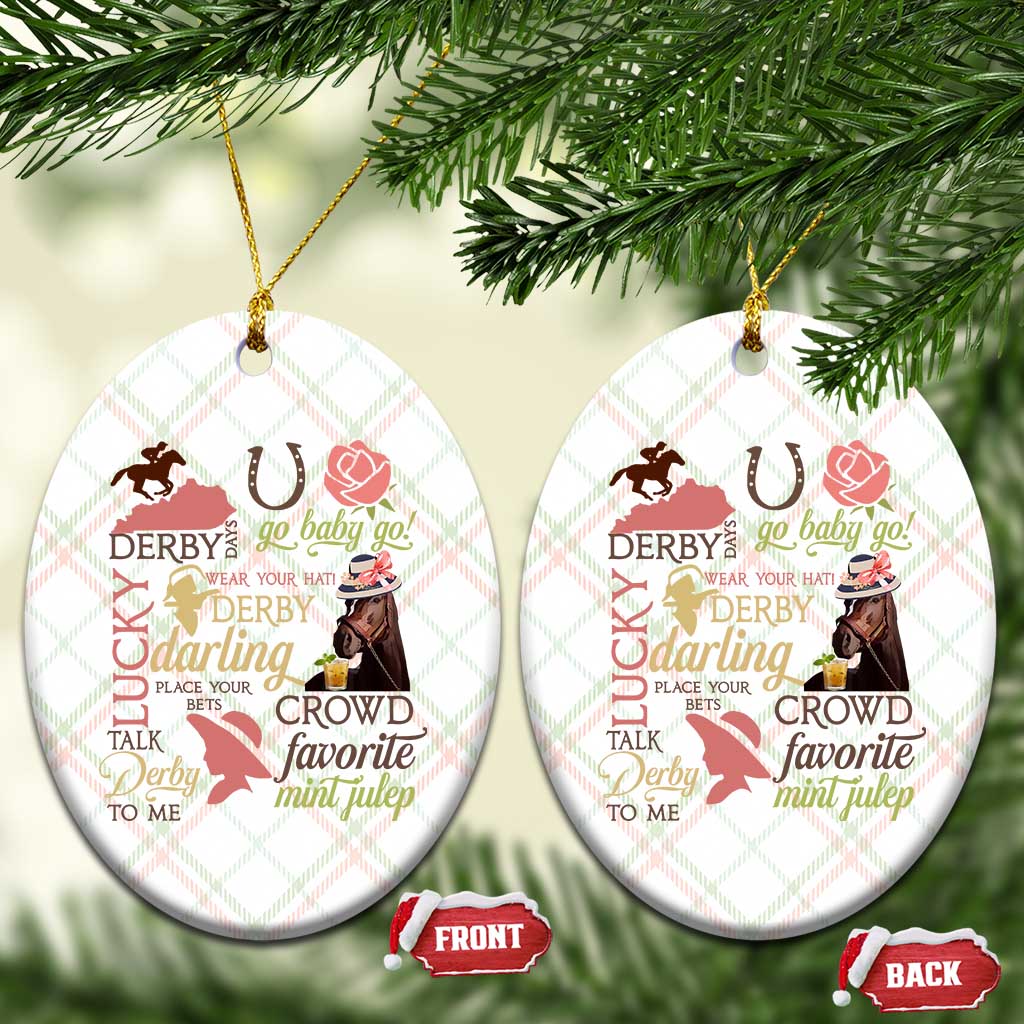 Talk Derby To Me Ceramic Ornament Horse Riders Ky Racing Day TS02 Print Your Wear