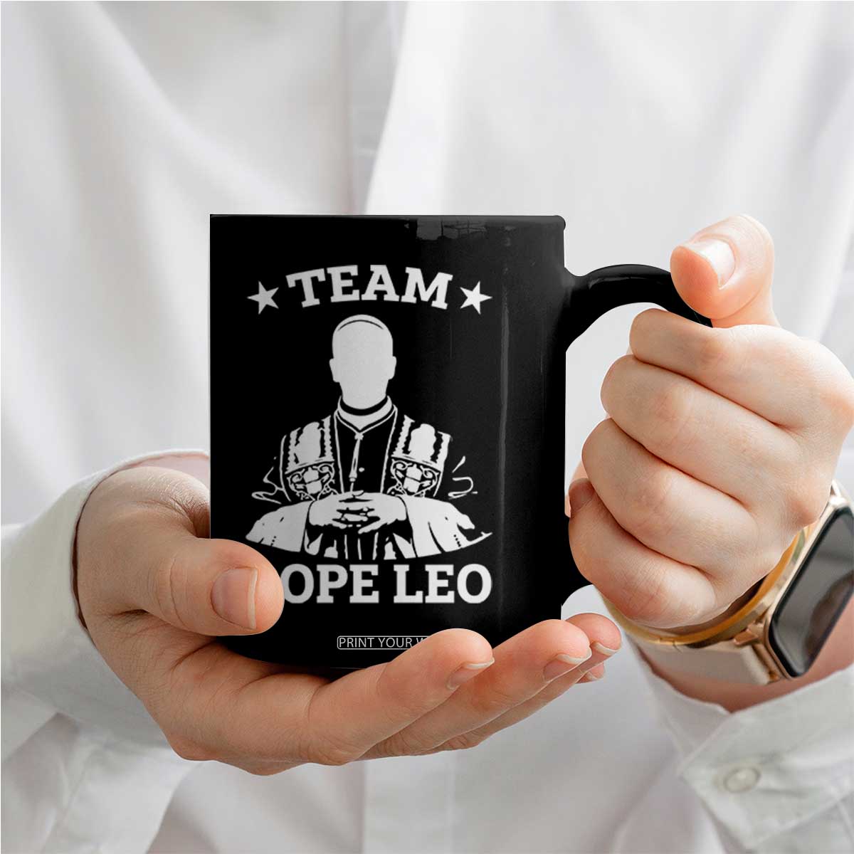 Team Pope Leo XIV Coffee Mug Vintage Catholic Faith Historical Religious Support TS02 Print Your Wear