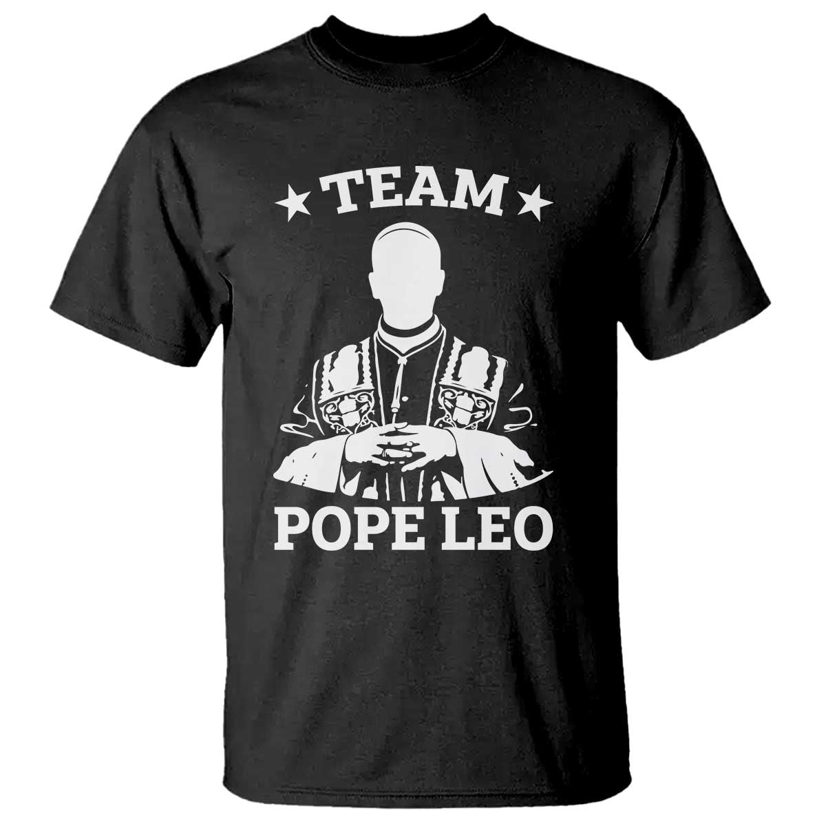 Team Pope Leo XIV T Shirt Vintage Catholic Faith Historical Religious Support TS02 Black Print Your Wear