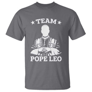 Team Pope Leo XIV T Shirt Vintage Catholic Faith Historical Religious Support TS02 Charcoal Print Your Wear
