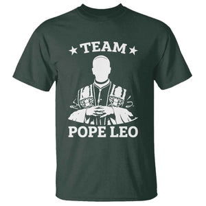 Team Pope Leo XIV T Shirt Vintage Catholic Faith Historical Religious Support TS02 Dark Forest Green Print Your Wear