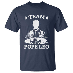 Team Pope Leo XIV T Shirt Vintage Catholic Faith Historical Religious Support TS02 Navy Print Your Wear