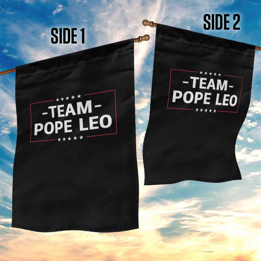 Team Pope Leo XIV Garden Flag Catholic Pride Religious Faith Solidarity TS02 Print Your Wear