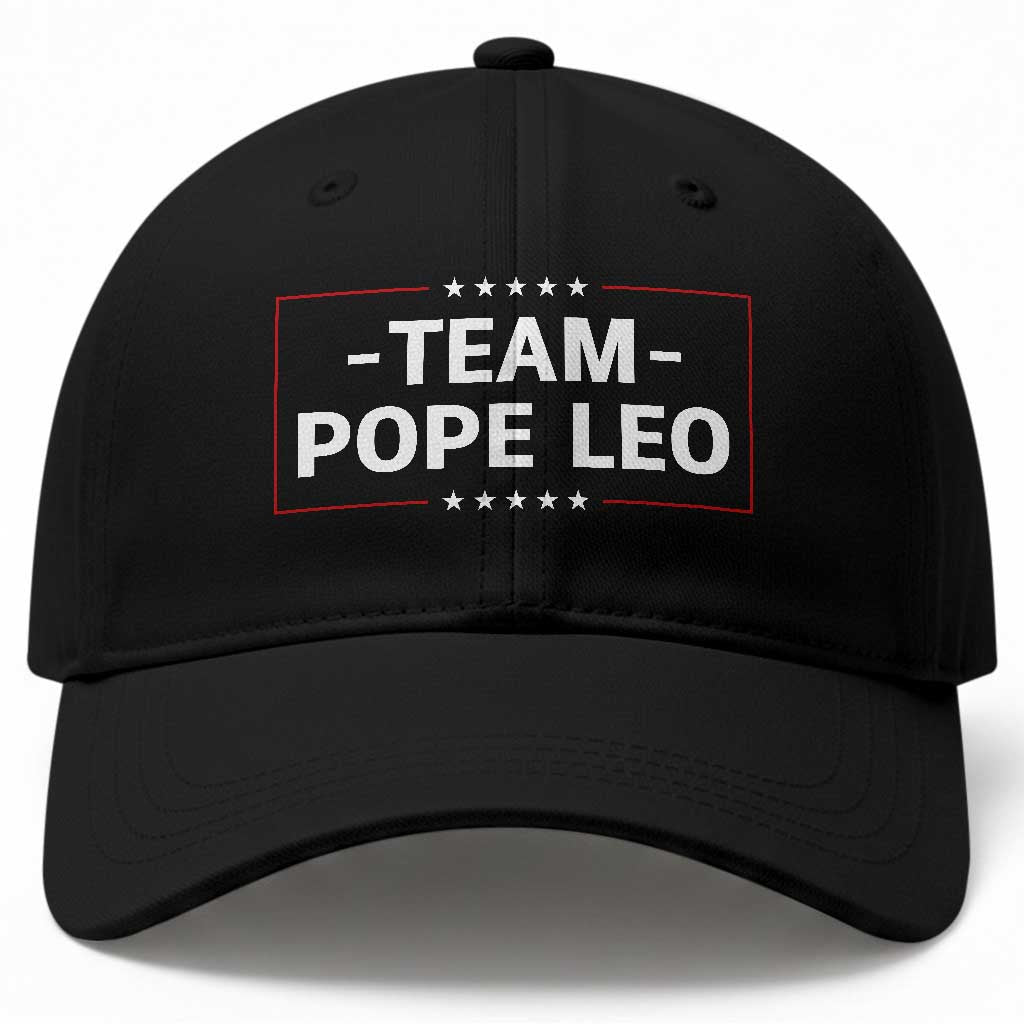 Team Pope Leo XIV Baseball Cap Catholic Pride Religious Faith Solidarity TS02 Print Your Wear