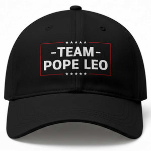 Team Pope Leo XIV Baseball Cap Catholic Pride Religious Faith Solidarity TS02 Print Your Wear