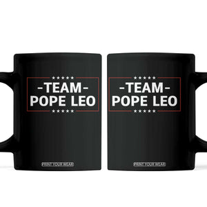 Team Pope Leo XIV Coffee Mug Catholic Pride Religious Faith Solidarity TS02 Black Print Your Wear