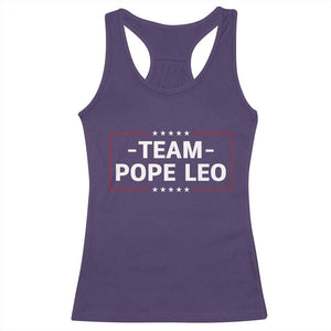 Team Pope Leo XIV Racerback Tank Top Catholic Pride Religious Faith Solidarity TS02 Purple Print Your Wear
