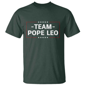 Team Pope Leo XIV T Shirt Catholic Pride Religious Faith Solidarity TS02 Dark Forest Green Print Your Wear